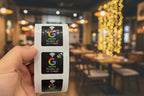 Sticker Google Review - Square - White/Black - 3cm