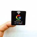 Sticker Google Review - Square - White/Black - 3cm