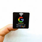 Sticker Google Review - Square - White/Black - 3cm